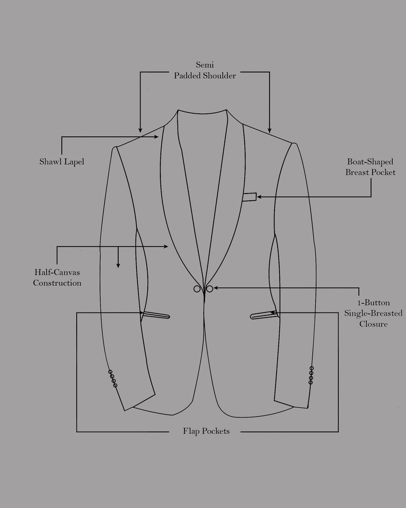 Tuatara Checked Wool Rich Tuxedo Blazer