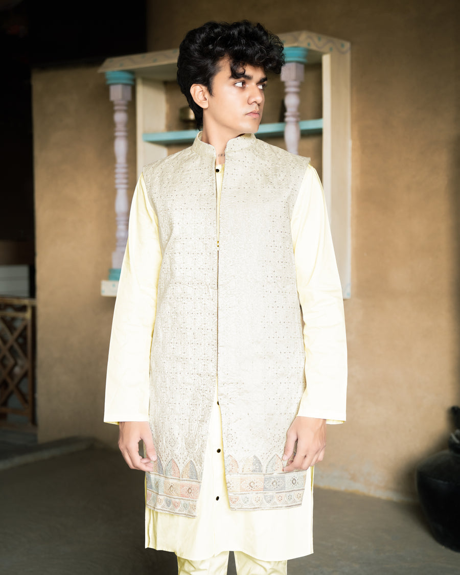 Bandhgala jacket hot sale with kurta