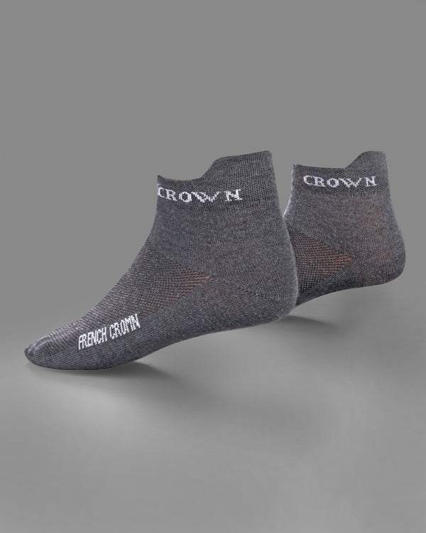 Gray Ankle Length Socks SO014