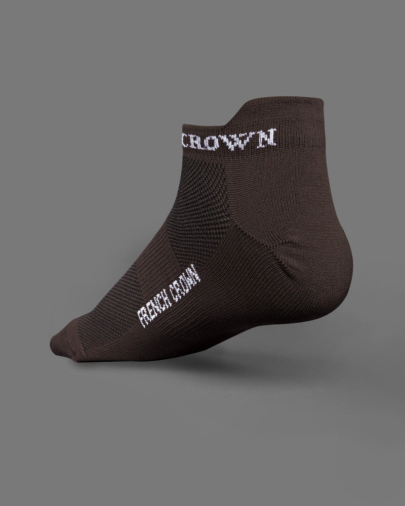 Dark Brown Ankle Length Socks SO015