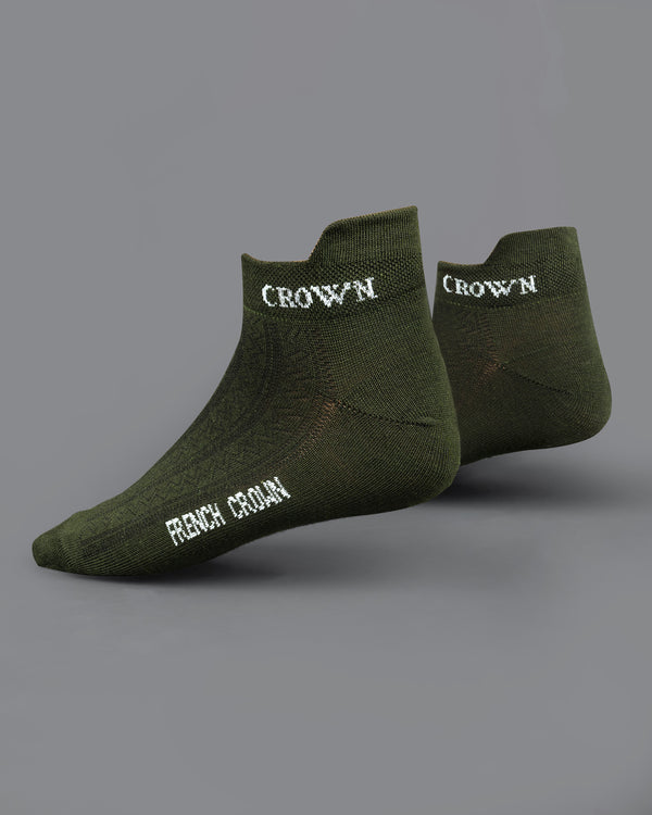 Dark Green Ankle Length Socks  SO021