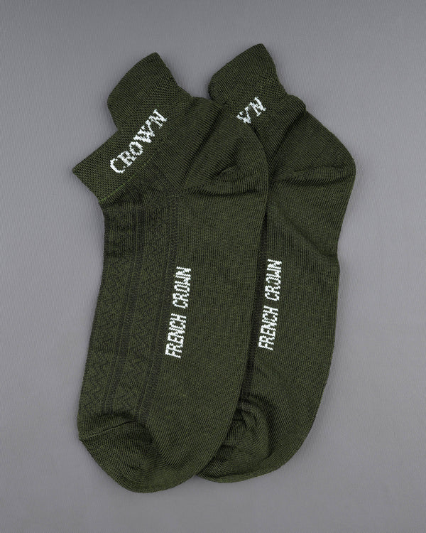 Dark Green Ankle Length Socks  SO021