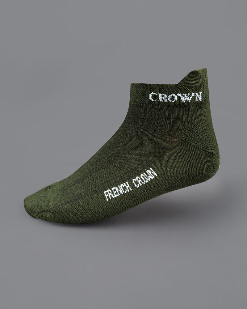 Dark Green Ankle Length Socks  SO021