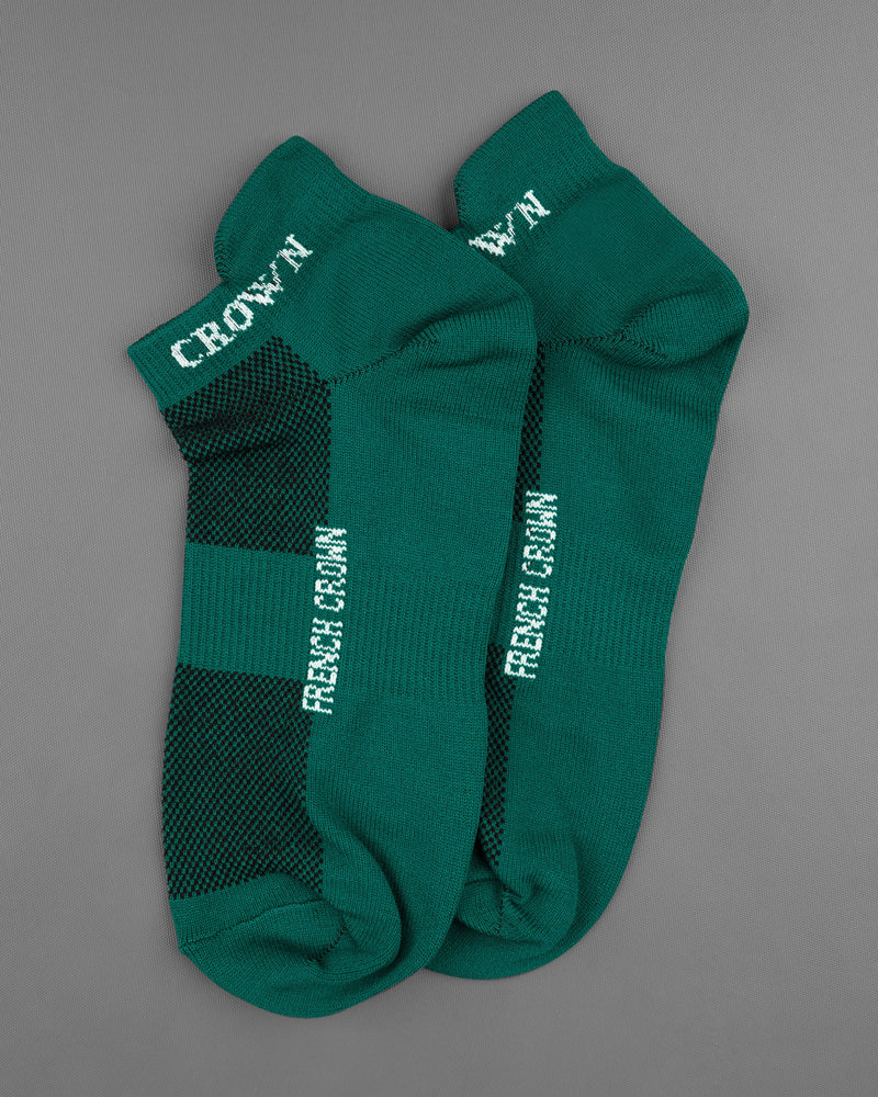 Dark Green Ankle Length Socks  SO033