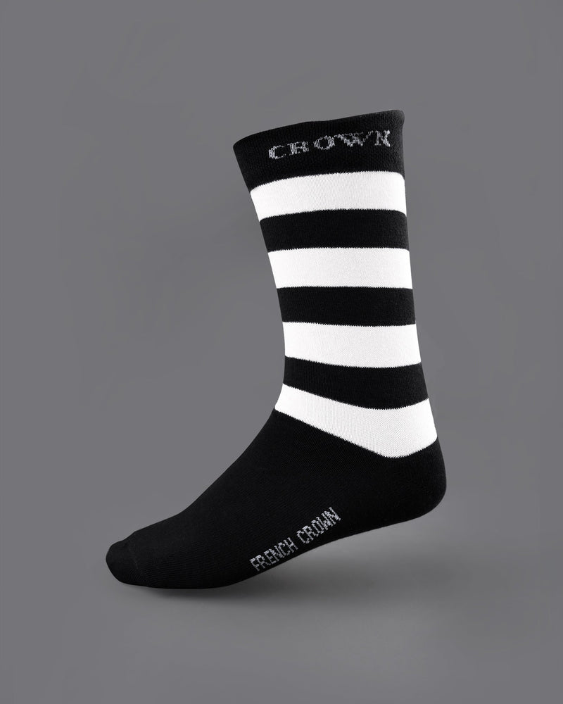 Pack of 5: white with black Stripped, gray with Black Stripped, Grey with Green Greek Key Patterned, And White Premium Combed Cotton Ankle, No-show and Crew length Socks SOC006