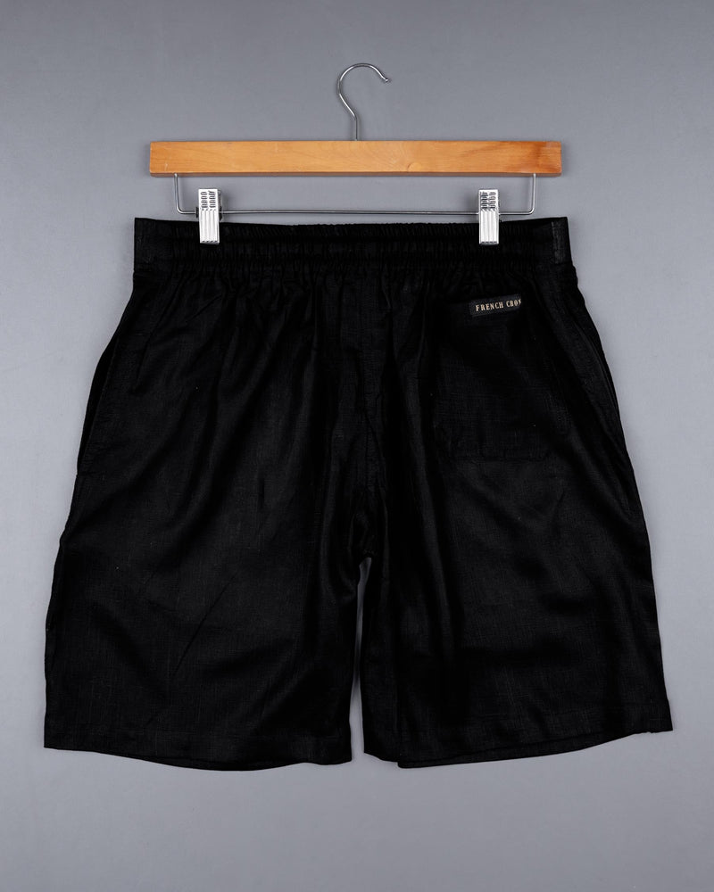 JADE BLACK PREMIUM LINEN SHORTS SR139-28, SR139-30, SR139-32, SR139-34, SR139-36, SR139-38, SR139-40, SR139-42, SR139-44