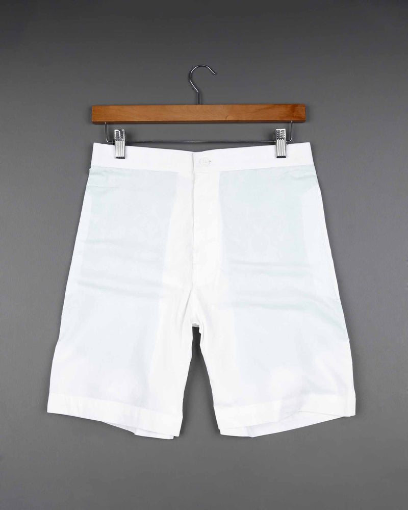 BRIGHT WHITE SUPER SOFT PREMIUM COTTON SHORTS SR140-28, SR140-30, SR140-32, SR140-34, SR140-36, SR140-38, SR140-40, SR140-42, SR140-44