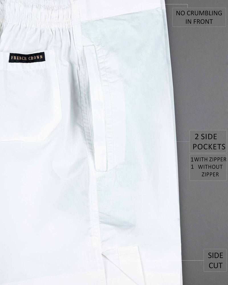 BRIGHT WHITE SUPER SOFT PREMIUM COTTON SHORTS SR140-28, SR140-30, SR140-32, SR140-34, SR140-36, SR140-38, SR140-40, SR140-42, SR140-44