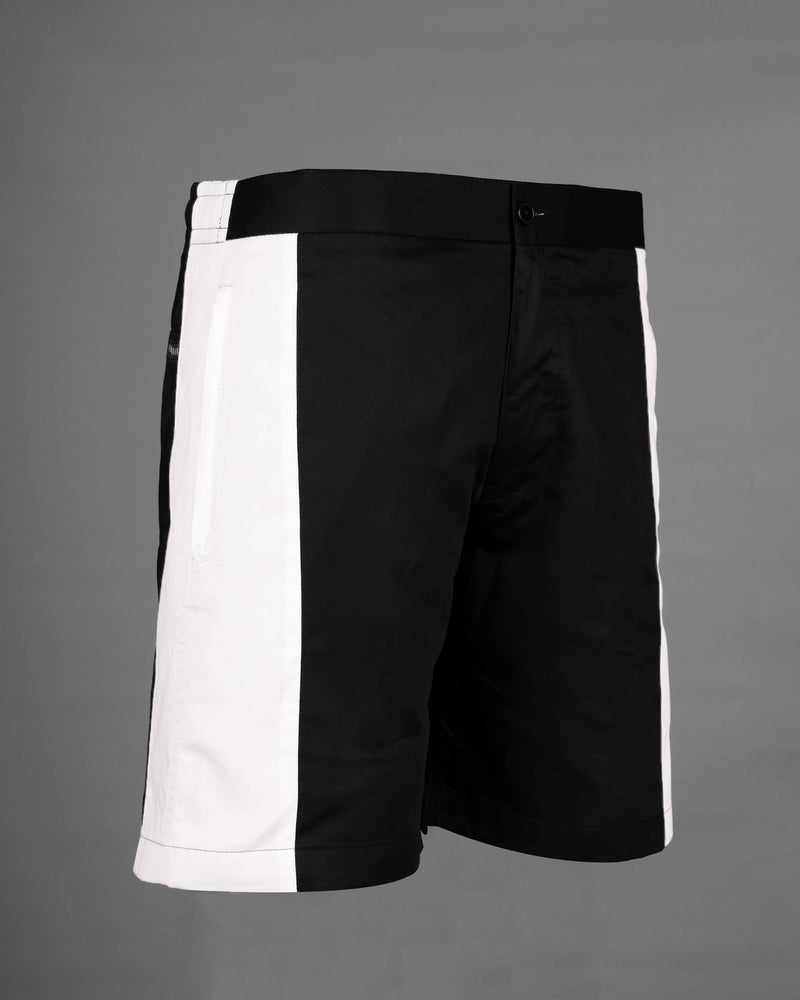 Jade Black and Bright White Super Soft Premium Cotton Designer Shorts SR151-28, SR151-30, SR151-32, SR151-34, SR151-36, SR151-38, SR151-40, SR151-42, SR151-44