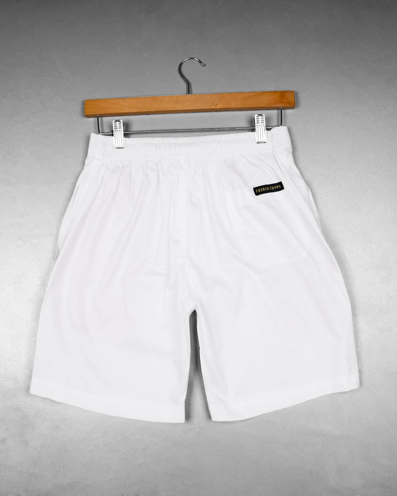 Bright White and Jade Black Contrast Striped Super Soft Premium Cotton Designer Shorts SR154-28, SR154-30, SR154-32, SR154-34, SR154-36, SR154-38, SR154-40, SR154-42, SR154-44