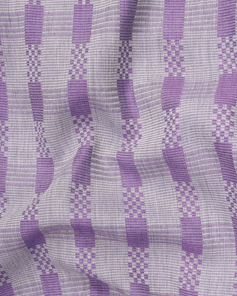 Bouquet Purple Dobby Premium Giza Cotton Checkered Shorts SR165-28, SR165-30, SR165-32, SR165-34, SR165-36, SR165-38, SR165-40, SR165-42, SR165-44