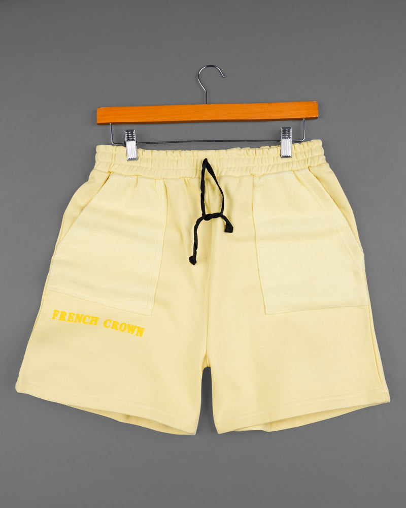 Marzipan Yellow Premium Cotton  Shorts SR172-28, SR172-30, SR172-32, SR172-34, SR172-36, SR172-38, SR172-40, SR172-42, SR172-44