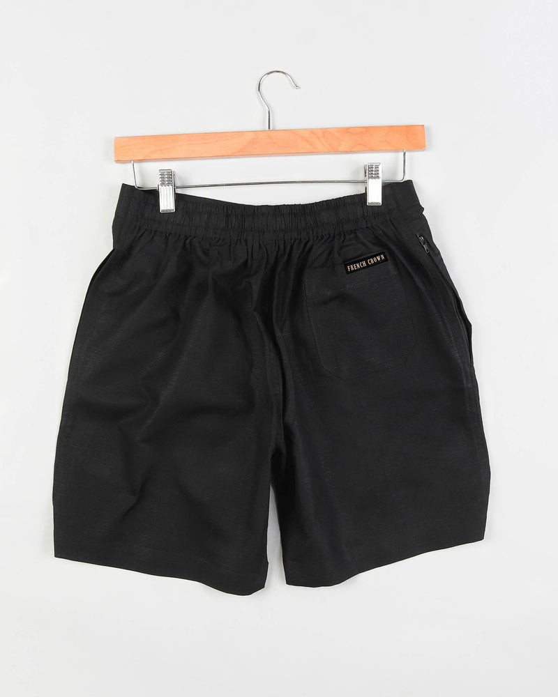 Two Jade Black Premium Linen Shorts SR08-30, SR08-32, SR08-34, SR08-36, SR08-44, SR08-40, SR08-42, SR08-28, SR08-38