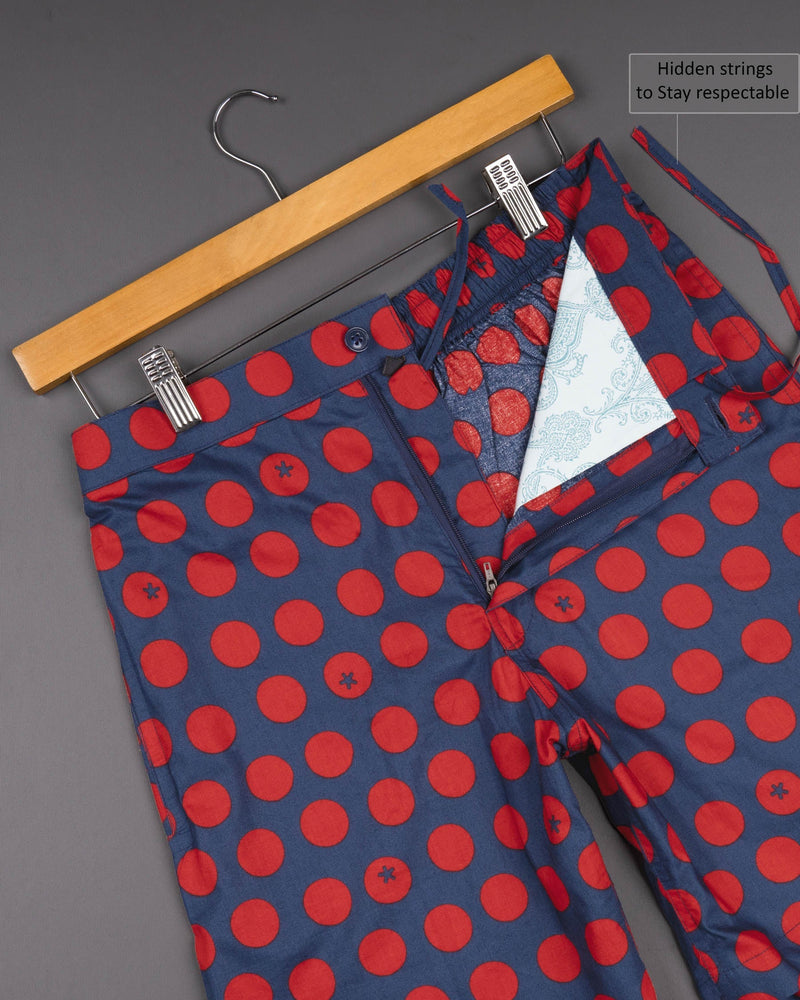 Pickled Blue Polka Print Premium Cotton Shorts SR133-28, SR133-30, SR133-32, SR133-34, SR133-36, SR133-38, SR133-40, SR133-42, SR133-44Pickled Blue Polka Print Premium Cotton Shorts SR133-28, SR133-30, SR133-32, SR133-34, SR133-36, SR133-38, SR133-40, SR133-42, SR133-44