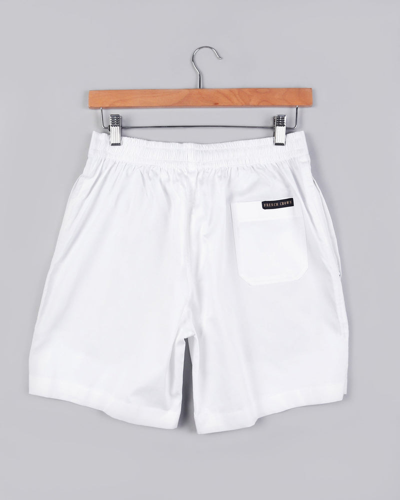 Bright White Premium Cotton and Jade Black Linen Shorts SR01-40, SR01-32, SR01-36, SR01-38, SR01-28, SR01-30, SR01-42, SR01-44, SR01-34