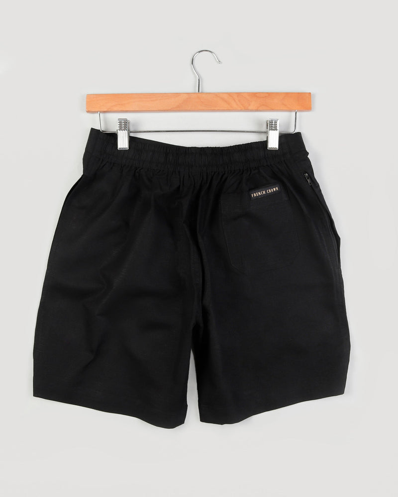 Bright White Premium Cotton and Jade Black Linen Shorts SR01-40, SR01-32, SR01-36, SR01-38, SR01-28, SR01-30, SR01-42, SR01-44, SR01-34