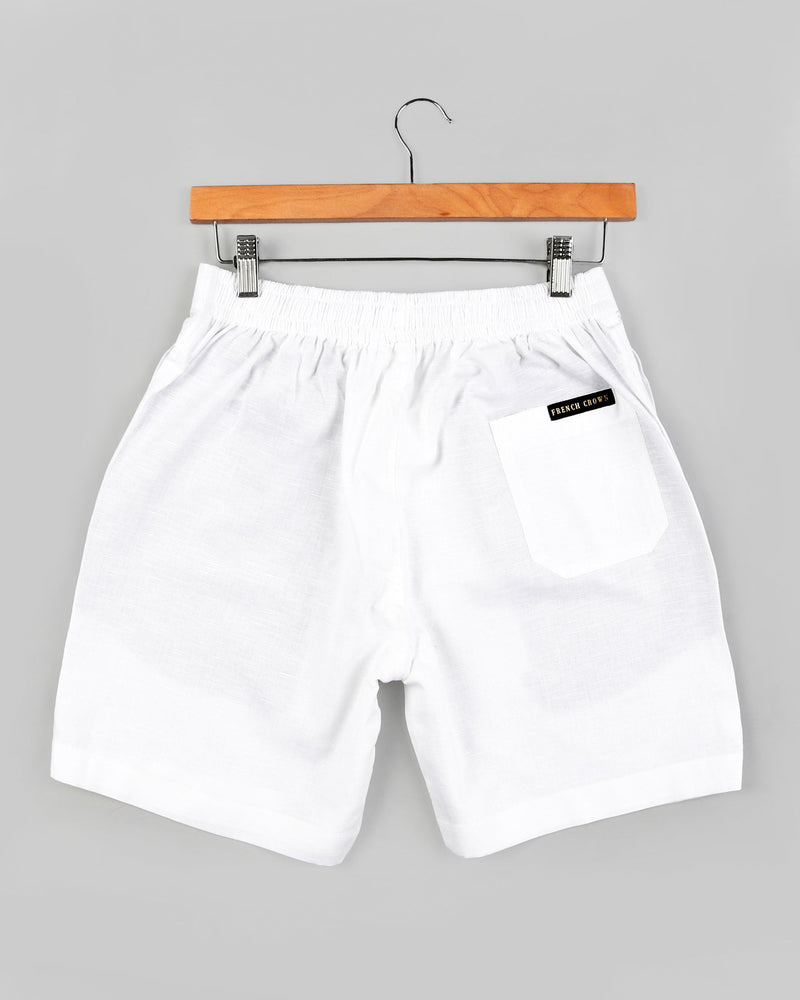 Bright White Premium Linen and Jade Black Cotton Shorts SR02-28, SR02-42, SR02-34, SR02-38, SR02-30, SR02-36, SR02-40, SR02-44, SR02-32