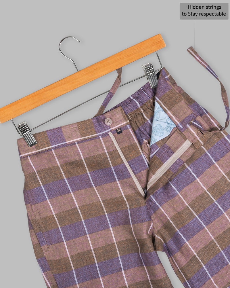 Sand Dune Multicolour White Striped Premium Linen Shorts SR90-28, SR90-42, SR90-44, SR90-36, SR90-38, SR90-32, SR90-34, SR90-30, SR90-40