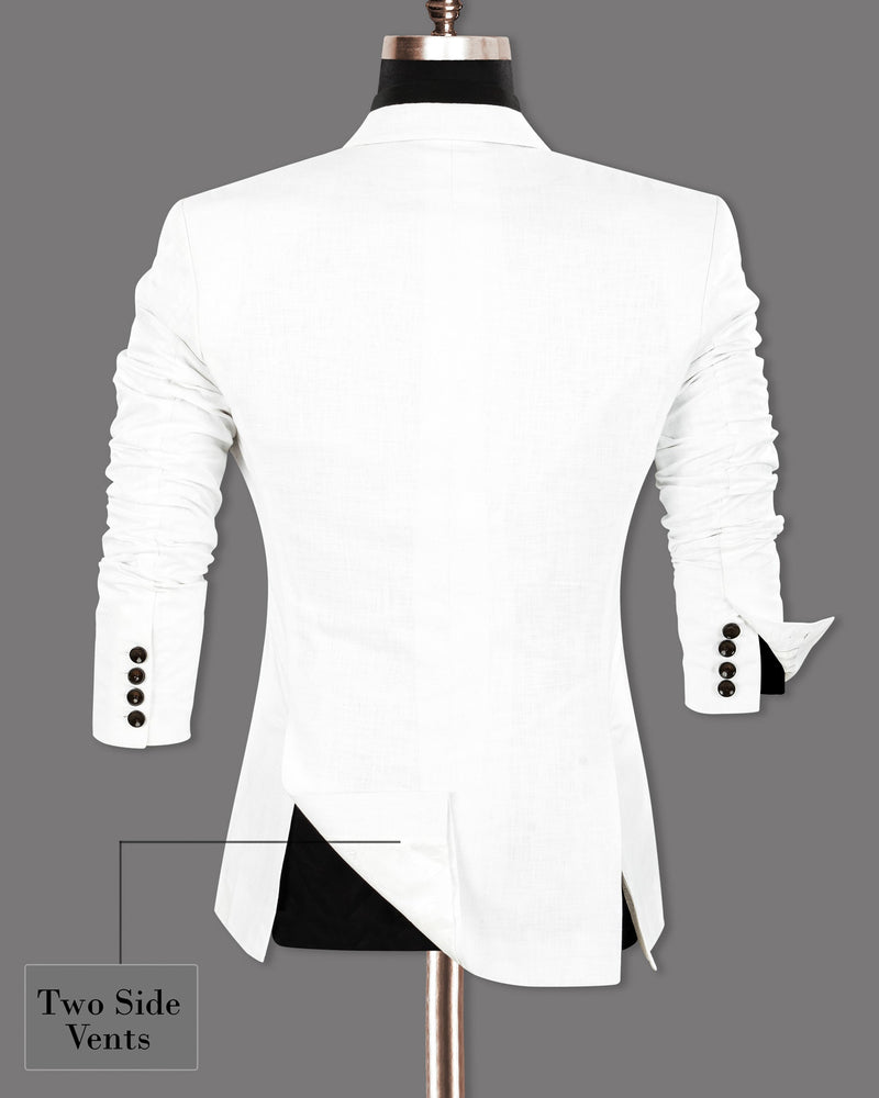 BRIGHT WHITE LUXURIOUS LINEN DOUSTE BREASTED PERFORMANCE Suit ST1239-DB-36, ST1239-DB-38, ST1239-DB-40, ST1239-DB-60, ST1239-DB-42, ST1239-DB-44, ST1239-DB-46, ST1239-DB-48, ST1239-DB-58, ST1239-DB-56, ST1239-DB-50, ST1239-DB-52, ST1239-DB-54