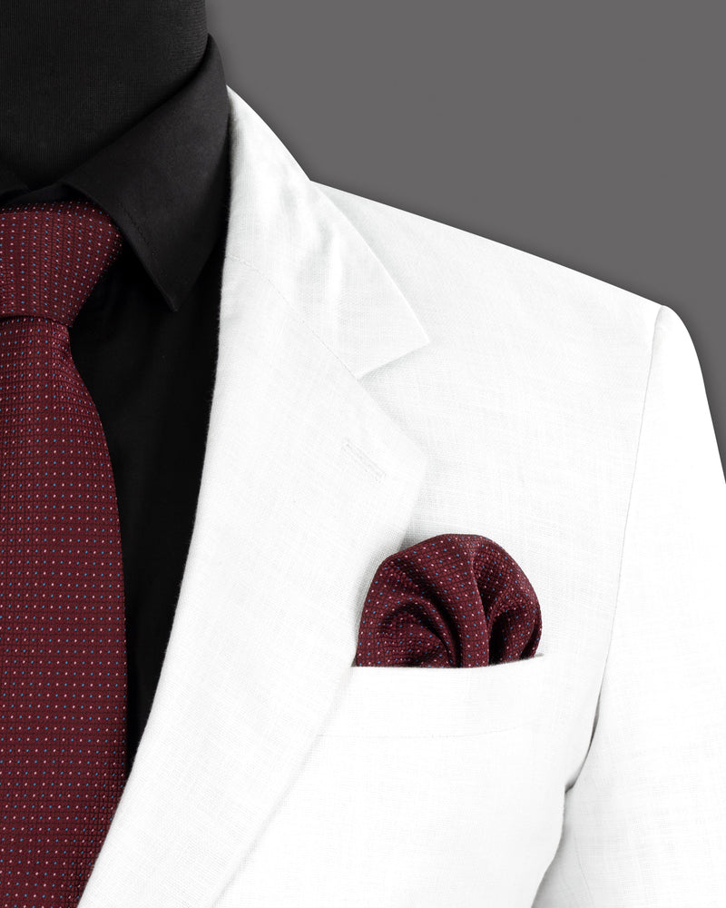 Bright White Linen Performance Suit