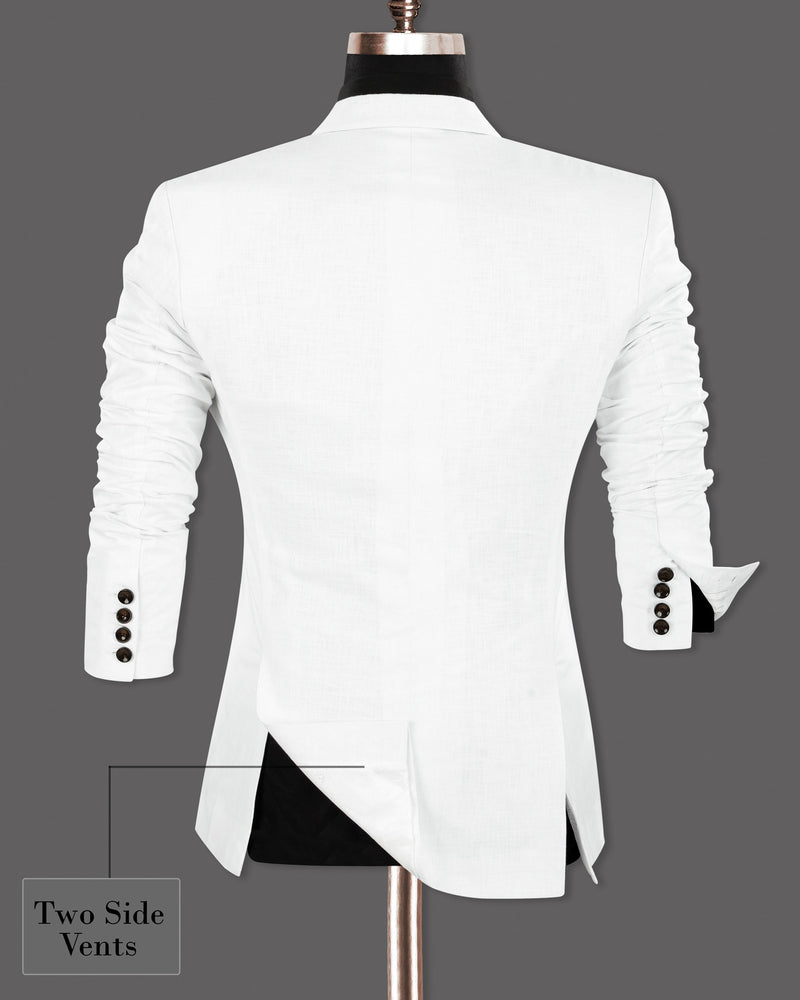 Bright White Linen Performance Suit