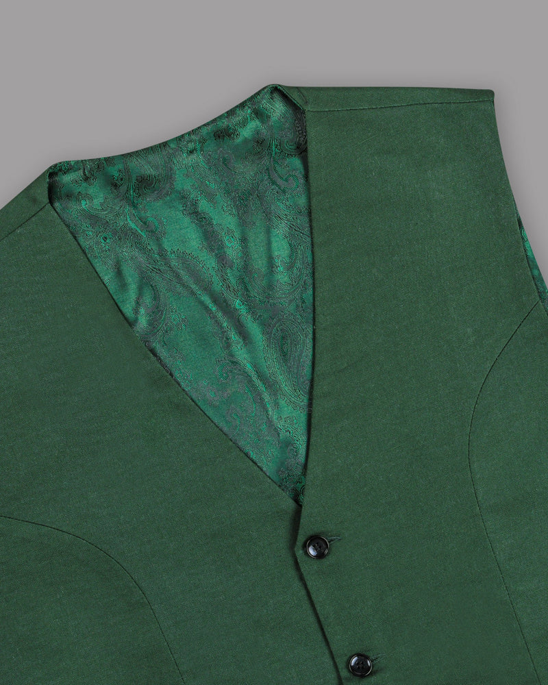 Lunar Green Luxurious Linen Sports Suit