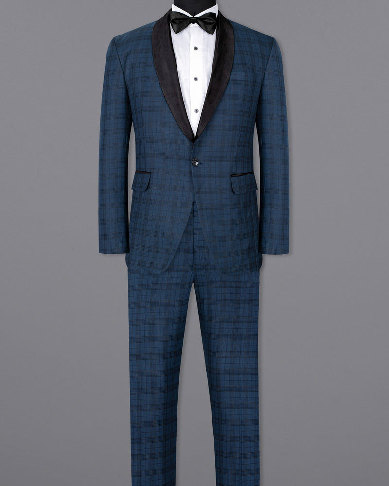 Nile STue Plaid Wool Rich Tuxedo Suit ST1366-BKL-36, ST1366-BKL-38, ST1366-BKL-40, ST1366-BKL-42, ST1366-BKL-44, ST1366-BKL-46, ST1366-BKL-48, ST1366-BKL-50, ST1366-BKL-52, ST1366-BKL-54, ST1366-BKL-56, ST1366-BKL-58, ST1366-BKL-60