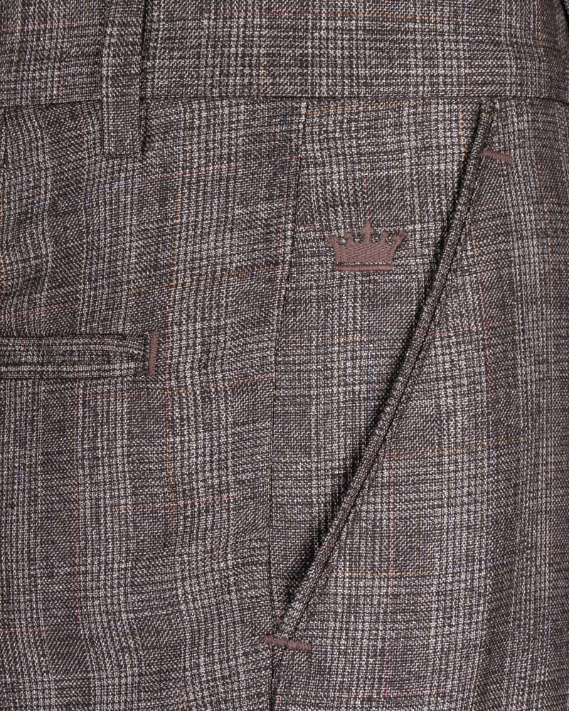 Don Juan Brown Plaid Wool Rich Suit ST1394-SB-36, ST1394-SB-38, ST1394-SB-40, ST1394-SB-42, ST1394-SB-44, ST1394-SB-46, ST1394-SB-48, ST1394-SB-50, ST1394-SB-52, ST1394-SB-54, ST1394-SB-56, ST1394-SB-58, ST1394-SB-60