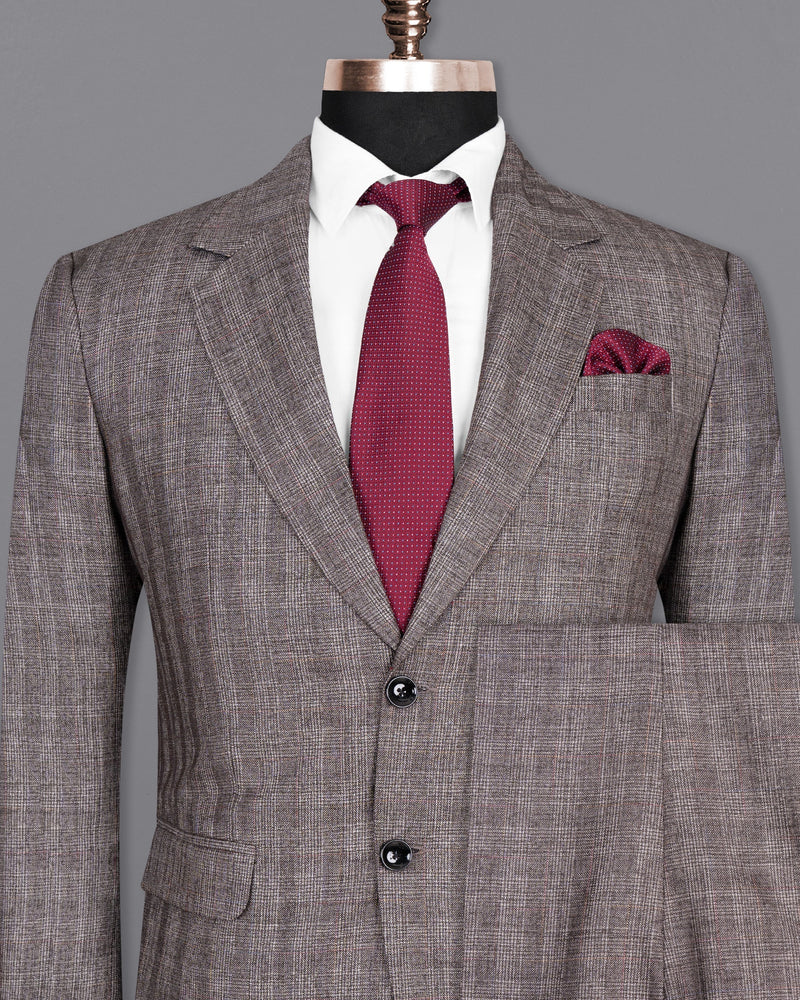 Don Juan Brown Plaid Wool Rich Suit ST1394-SB-36, ST1394-SB-38, ST1394-SB-40, ST1394-SB-42, ST1394-SB-44, ST1394-SB-46, ST1394-SB-48, ST1394-SB-50, ST1394-SB-52, ST1394-SB-54, ST1394-SB-56, ST1394-SB-58, ST1394-SB-60