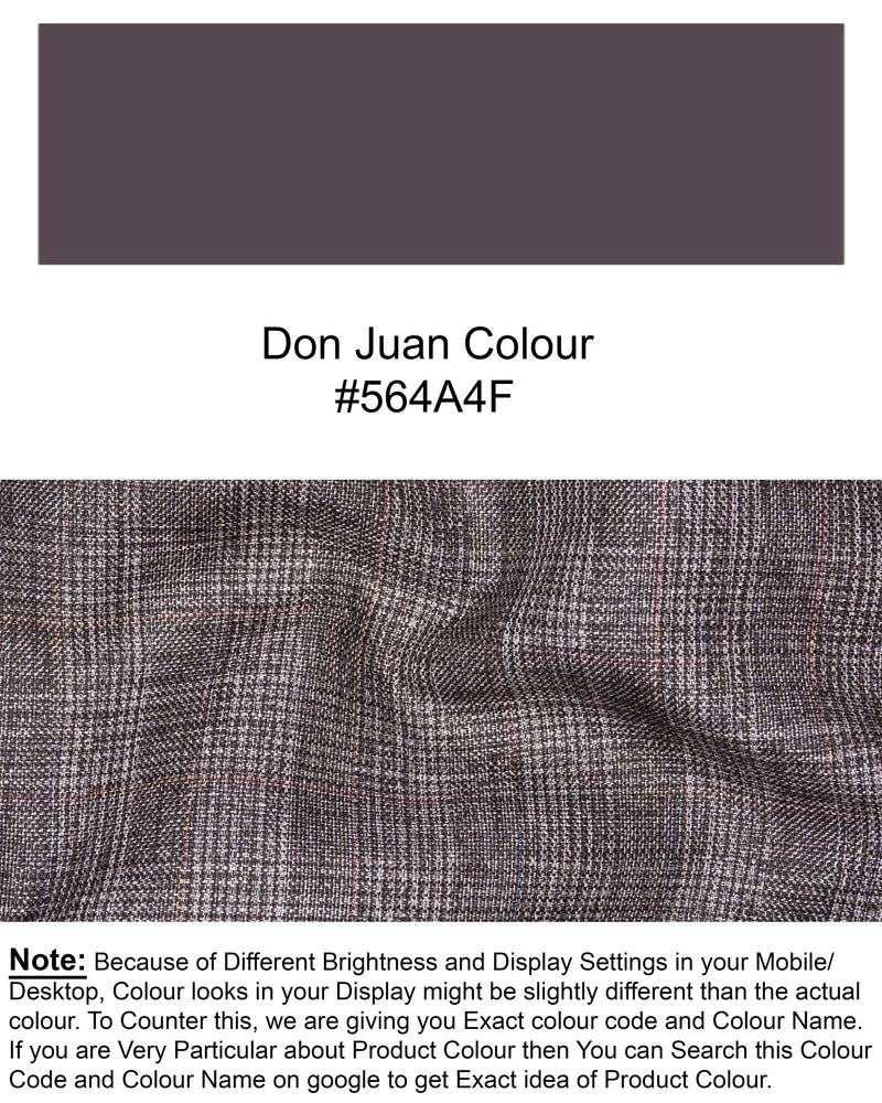 Don Juan Brown Plaid Wool Rich Suit ST1394-SB-36, ST1394-SB-38, ST1394-SB-40, ST1394-SB-42, ST1394-SB-44, ST1394-SB-46, ST1394-SB-48, ST1394-SB-50, ST1394-SB-52, ST1394-SB-54, ST1394-SB-56, ST1394-SB-58, ST1394-SB-60