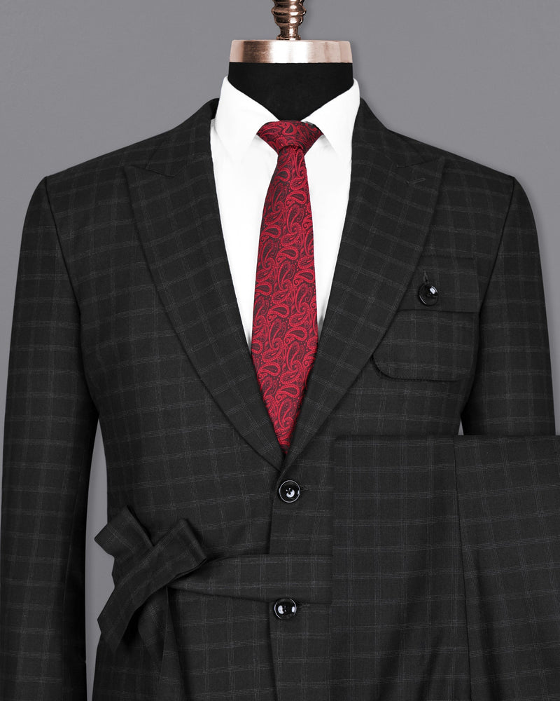 Bunker Black Windowpane Wool Rich Sports Suit ST1396-SBP-D9-36, ST1396-SBP-D9-38, ST1396-SBP-D9-40, ST1396-SBP-D9-42, ST1396-SBP-D9-44, ST1396-SBP-D9-46, ST1396-SBP-D9-48, ST1396-SBP-D9-50, ST1396-SBP-D9-52, ST1396-SBP-D9-54, ST1396-SBP-D9-56, ST1396-SBP-D9-58, ST1396-SBP-D9-60