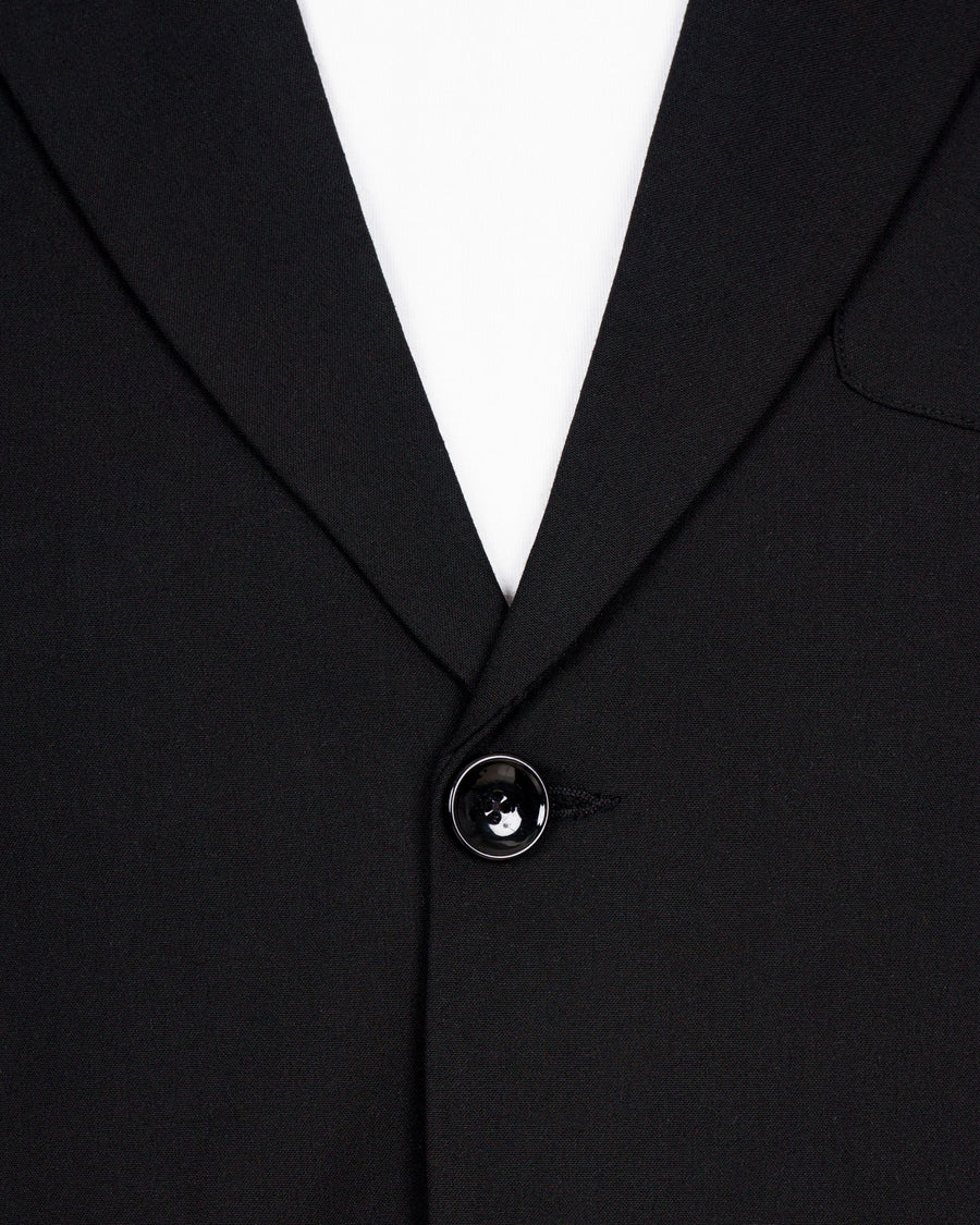 Mardi Gras Black Wool Rich Sports Suit