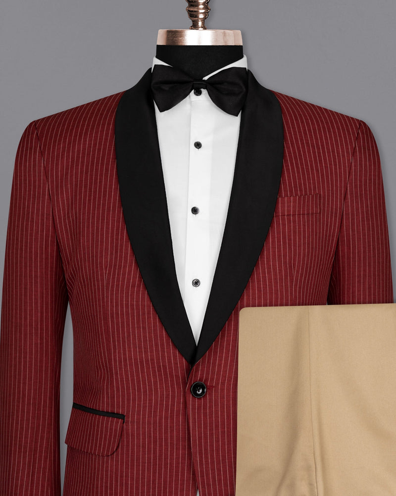 Persian Plum Red Striped Wool Rich Tuxedo Suit ST1512-BKL-36, ST1512-BKL-38, ST1512-BKL-40, ST1512-BKL-42, ST1512-BKL-44, ST1512-BKL-46, ST1512-BKL-48, ST1512-BKL-50, ST1512-BKL-52, ST1512-BKL-54, ST1512-BKL-56, ST1512-BKL-58, ST1512-BKL-60