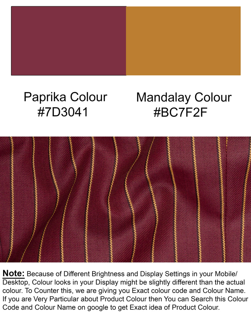 Paprika Maroon Striped Cross Button Wool Rich Bandhgala Suit ST1517-CBG-36, ST1517-CBG-38, ST1517-CBG-40, ST1517-CBG-42, ST1517-CBG-44, ST1517-CBG-46, ST1517-CBG-48, ST1517-CBG-50, ST1517-CBG-52, ST1517-CBG-54, ST1517-CBG-56, ST1517-CBG-58, ST1517-CBG-60