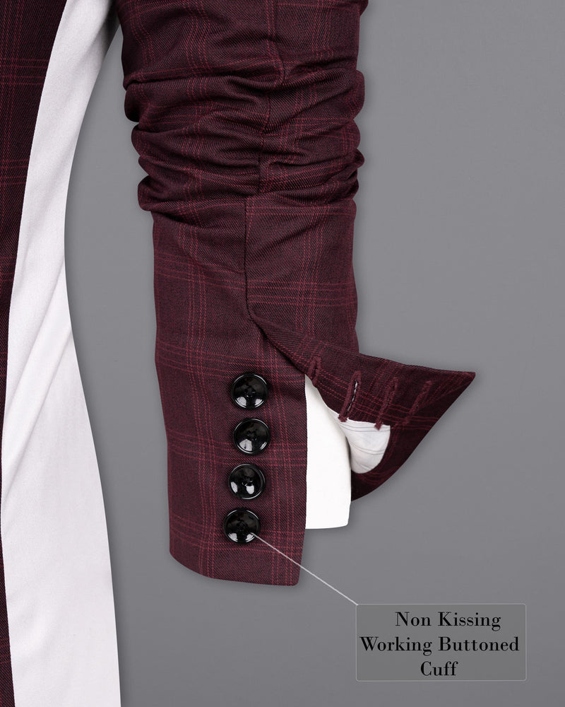 Half wine Checkered Wool Rich and Half White Premium Cotton Suit ST1586-SBP-D26-36, ST1586-SBP-D26-38, ST1586-SBP-D26-40, ST1586-SBP-D26-42, ST1586-SBP-D26-44, ST1586-SBP-D26-46, ST1586-SBP-D26-48, ST1586-SBP-D26-50, ST1586-SBP-D26-52, ST1586-SBP-D26-54, ST1586-SBP-D26-56, ST1586-SBP-D26-58, ST1586-SBP-D26-60