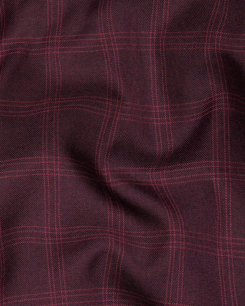 Half wine Checkered Wool Rich and Half White Premium Cotton Suit ST1586-SBP-D26-36, ST1586-SBP-D26-38, ST1586-SBP-D26-40, ST1586-SBP-D26-42, ST1586-SBP-D26-44, ST1586-SBP-D26-46, ST1586-SBP-D26-48, ST1586-SBP-D26-50, ST1586-SBP-D26-52, ST1586-SBP-D26-54, ST1586-SBP-D26-56, ST1586-SBP-D26-58, ST1586-SBP-D26-60