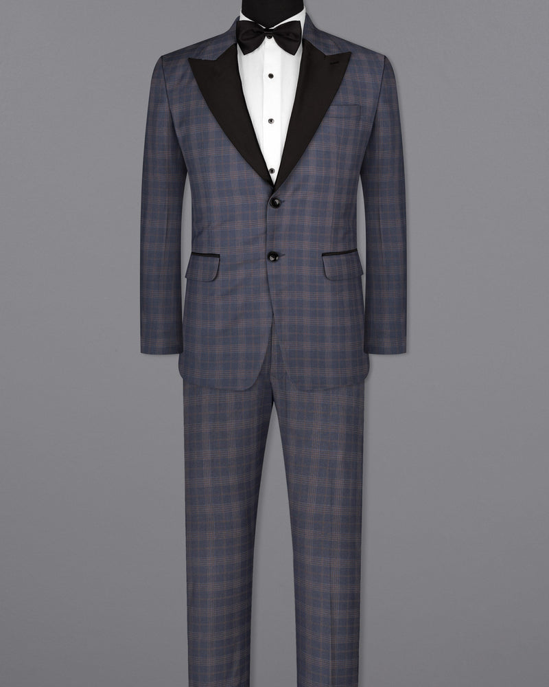 Trout Gray Super fine Checkered Wool Rich Tuxedo Suit ST1613-BKL-P-36, ST1613-BKL-P-38, ST1613-BKL-P-40, ST1613-BKL-P-42, ST1613-BKL-P-44, ST1613-BKL-P-46, ST1613-BKL-P-48, ST1613-BKL-P-50, ST1613-BKL-P-52, ST1613-BKL-P-54, ST1613-BKL-P-56, ST1613-BKL-P-58, ST1613-BKL-P-60