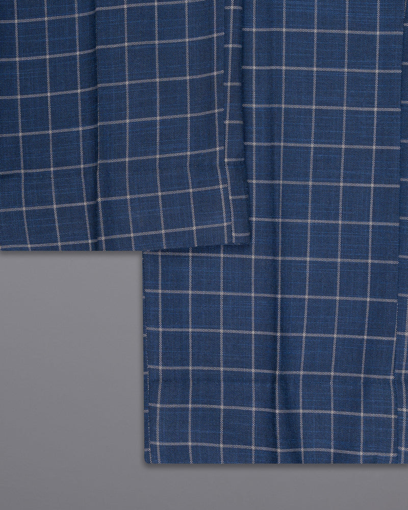 Rhino Blue Super fine Checkered Double Breasted Premium Cotton Suit ST1622-DB-2B-36, ST1622-DB-2B-38, ST1622-DB-2B-40, ST1622-DB-2B-42, ST1622-DB-2B-44, ST1622-DB-2B-46, ST1622-DB-2B-48, ST1622-DB-2B-50, ST1622-DB-2B-52, ST1622-DB-2B-54, ST1622-DB-2B-56, ST1622-DB-2B-58, ST1622-DB-2B-60