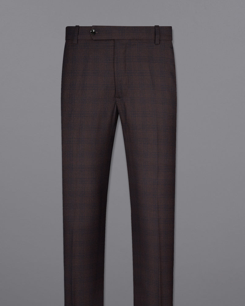 Thunder Brown Subtle Checkered Woolrich Cross buttoned Bandhgala Suit ST1625-CBG2-36, ST1625-CBG2-38, ST1625-CBG2-40, ST1625-CBG2-42, ST1625-CBG2-44, ST1625-CBG2-46, ST1625-CBG2-48, ST1625-CBG2-50, ST1625-CBG2-52, ST1625-CBG2-54, ST1625-CBG2-56, ST1625-CBG2-58, ST1625-CBG2-60