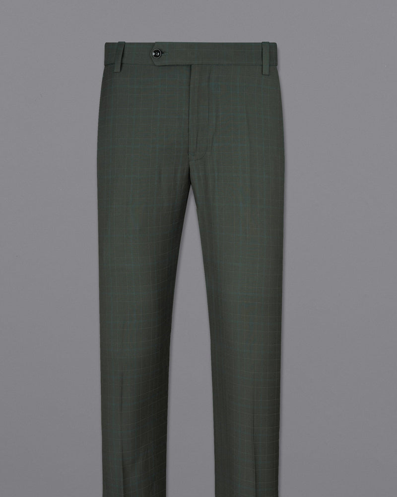 Dune Green Super fine Plaid Woolrich Cross buttoned Bandhgala Suit ST1627-CBG2-36, ST1627-CBG2-38, ST1627-CBG2-40, ST1627-CBG2-42, ST1627-CBG2-44, ST1627-CBG2-46, ST1627-CBG2-48, ST1627-CBG2-50, ST1627-CBG2-52, ST1627-CBG2-54, ST1627-CBG2-56, ST1627-CBG2-58, ST1627-CBG2-60