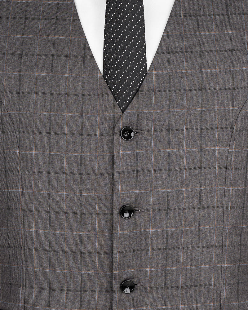 Scorpion Grey Super fine Plaid Woolrich Suit ST1632-SB-36, ST1632-SB-38, ST1632-SB-40, ST1632-SB-42, ST1632-SB-44, ST1632-SB-46, ST1632-SB-48, ST1632-SB-50, ST1632-SB-52, ST1632-SB-54, ST1632-SB-56, ST1632-SB-58, ST1632-SB-60