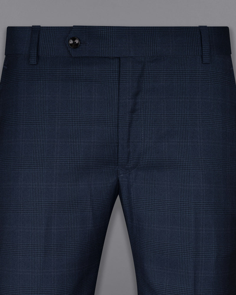 Cloud Burst Blue Super fine Subtle Checkered Woolrich Cross buttoned Bandhgala Suit ST1634-CBG-36, ST1634-CBG-38, ST1634-CBG-40, ST1634-CBG-42, ST1634-CBG-44, ST1634-CBG-46, ST1634-CBG-48, ST1634-CBG-50, ST1634-CBG-52, ST1634-CBG-54, ST1634-CBG-56, ST1634-CBG-58, ST1634-CBG-60