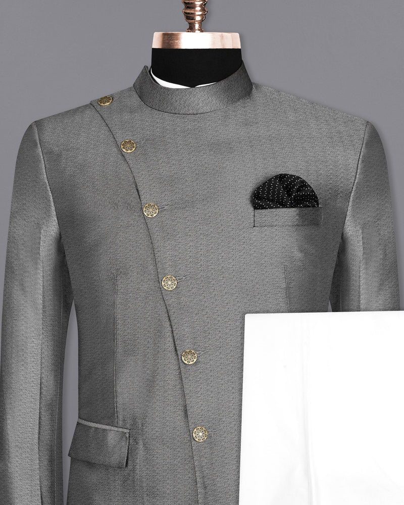 Friar Gray Cross Buttoned Bandhgala Designer Suit ST1662-CBG2-38, ST1662-CBG2-H-38, ST1662-CBG2-39, ST1662-CBG2-H-39, ST1662-CBG2-40, ST1662-CBG2-H-40, ST1662-CBG2-42, ST1662-CBG2-H-42, ST1662-CBG2-44, ST1662-CBG2-H-44, ST1662-CBG2-46, ST1662-CBG2-H-46, ST1662-CBG2-48, ST1662-CBG2-H-48, ST1662-CBG2-50, ST1662-CBG2-H-50, ST1662-CBG2-52, ST1662-CBG2-H-52  