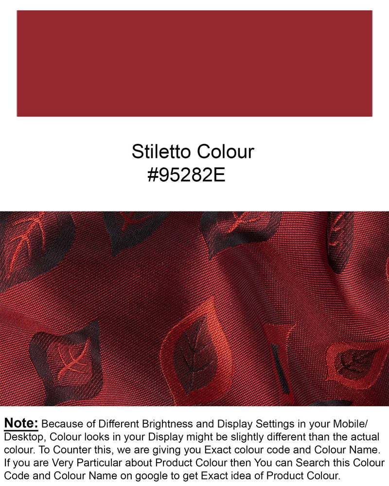 Stilleto Red Leaves Jacquard Textured Cross Buttoned Bandhgala Designer Suit ST1665-CBG-38, ST1665-CBG-H-38, ST1665-CBG-39, ST1665-CBG-H-39, ST1665-CBG-40, ST1665-CBG-H-40, ST1665-CBG-42, ST1665-CBG-H-42, ST1665-CBG-44, ST1665-CBG-H-44, ST1665-CBG-46, ST1665-CBG-H-46, ST1665-CBG-48, ST1665-CBG-H-48, ST1665-CBG-50, ST1665-CBG-H-50, ST1665-CBG-52, ST1665-CBG-H-52