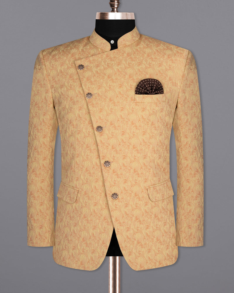 Porche Peach and Corvette Beige Cross Buttoned Bandhgala Designer Suit ST1667-CBG-38, ST1667-CBG-H-38, ST1667-CBG-39, ST1667-CBG-H-39, ST1667-CBG-40, ST1667-CBG-H-40, ST1667-CBG-42, ST1667-CBG-H-42, ST1667-CBG-44, ST1667-CBG-H-44, ST1667-CBG-46, ST1667-CBG-H-46, ST1667-CBG-48, ST1667-CBG-H-48, ST1667-CBG-50, ST1667-CBG-H-50, ST1667-CBG-52, ST1667-CBG-H-52