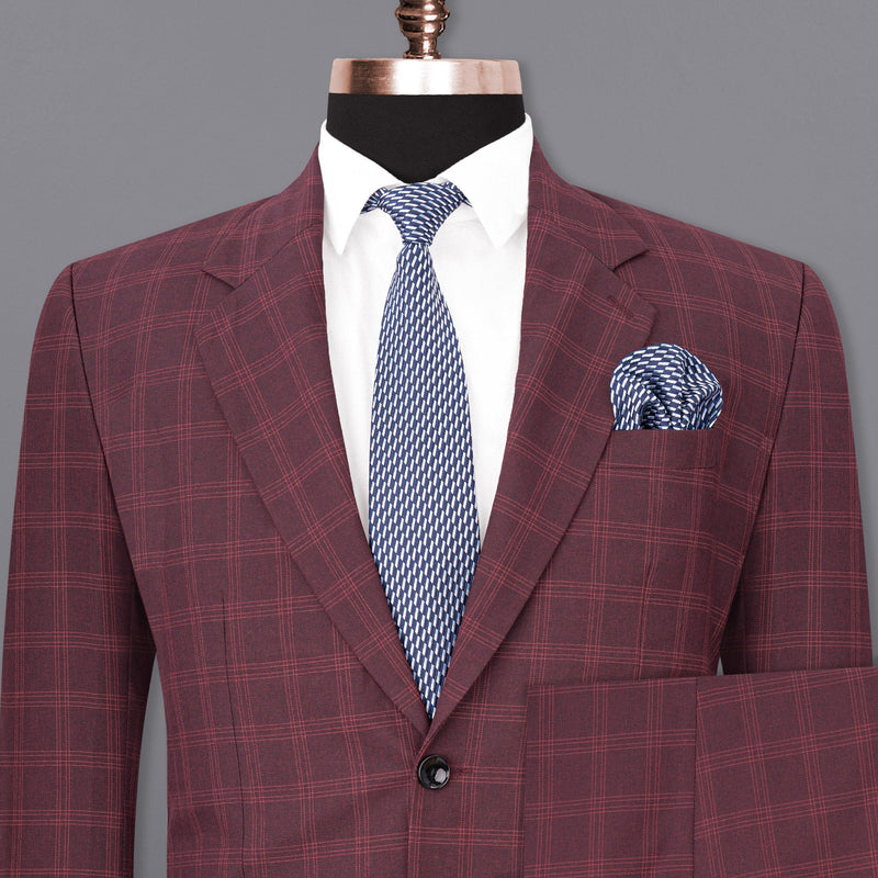 Dark Byzantium Plaid Suit ST1714-SB-36, ST1714-SB-38, ST1714-SB-40, ST1714-SB-42, ST1714-SB-44, ST1714-SB-46, ST1714-SB-48, ST1714-SB-50, ST1714-SB-52, ST1714-SB-54, ST1714-SB-56, ST1714-SB-58, ST1714-SB-60