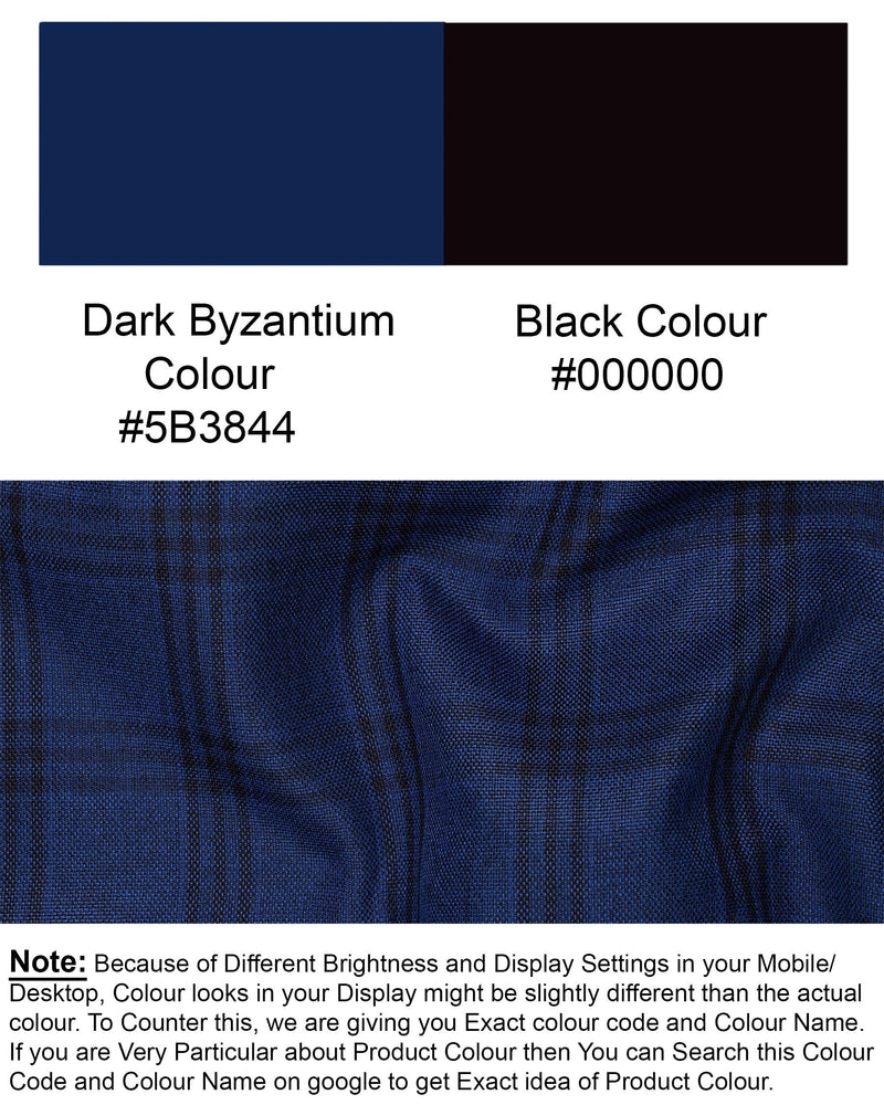 Dark Byzantium Blue Plaid Suit ST1715-SB-36, ST1715-SB-38, ST1715-SB-40, ST1715-SB-42, ST1715-SB-44, ST1715-SB-46, ST1715-SB-48, ST1715-SB-50, ST1715-SB-52, ST1715-SB-54, ST1715-SB-56, ST1715-SB-58, ST1715-SB-60