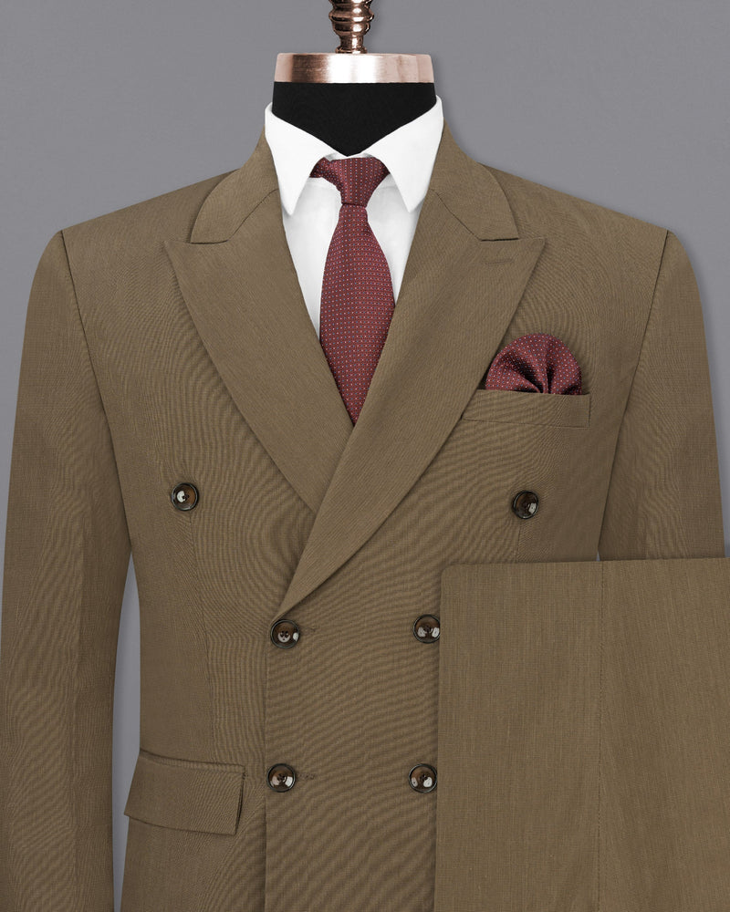 Hemlock Brown Double Breasted Premium Cotton Suit ST1728-DB-36, ST1728-DB-38, ST1728-DB-40, ST1728-DB-42, ST1728-DB-44, ST1728-DB-46, ST1728-DB-48, ST1728-DB-50, ST1728-DB-52, ST1728-DB-54, ST1728-DB-56, ST1728-DB-58, ST1728-DB-60