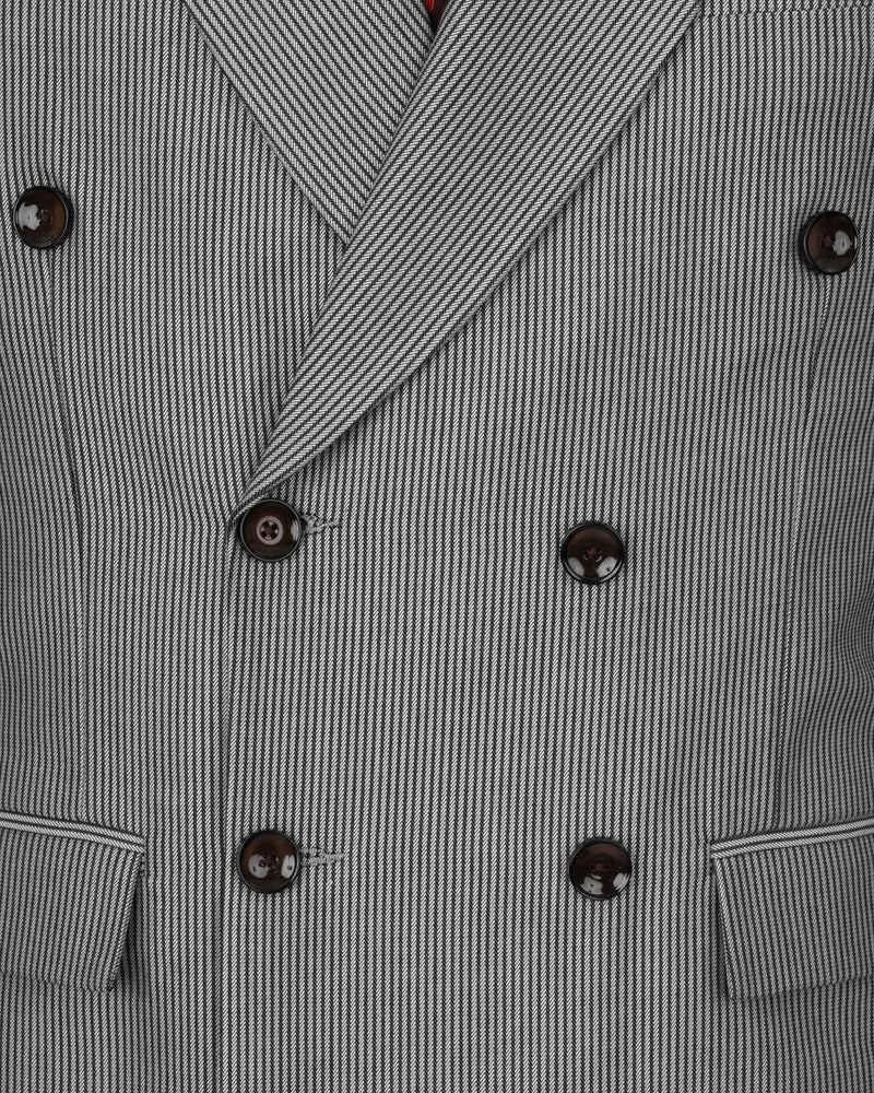 Gainsboro Gray Striped Double Breasted Suit ST1734-DB-36, ST1734-DB-38, ST1734-DB-40, ST1734-DB-42, ST1734-DB-44, ST1734-DB-46, ST1734-DB-48, ST1734-DB-50, ST1734-DB-52, ST1734-DB-54, ST1734-DB-56, ST1734-DB-58, ST1734-DB-60