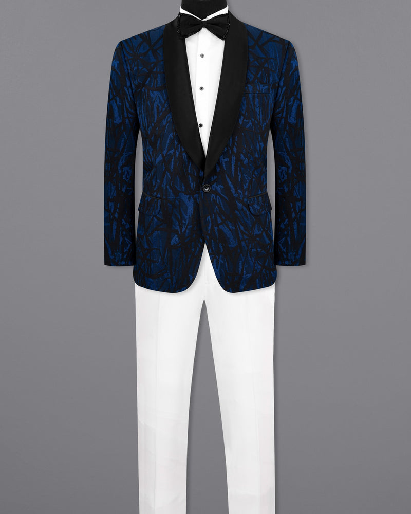 Catalina Blue with Velvet Black abstract Jacquard Textured Tuxedo Suit ST1766-BKL-36, ST1766-BKL-38, ST1766-BKL-40, ST1766-BKL-42, ST1766-BKL-44, ST1766-BKL-46, ST1766-BKL-48, ST1766-BKL-50, ST1766-BKL-52, ST1766-BKL-54, ST1766-BKL-56, ST1766-BKL-58, ST1766-BKL-60